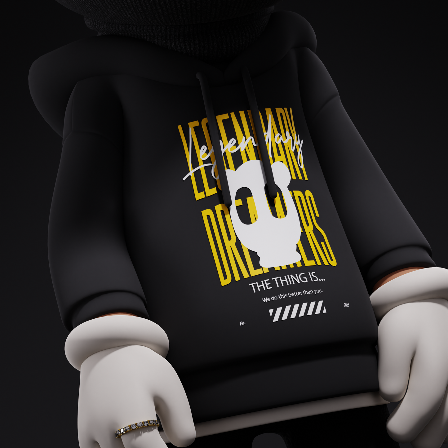 BeastBasics "Legendary Dreams" Hoodie (Black) (Digital Download)