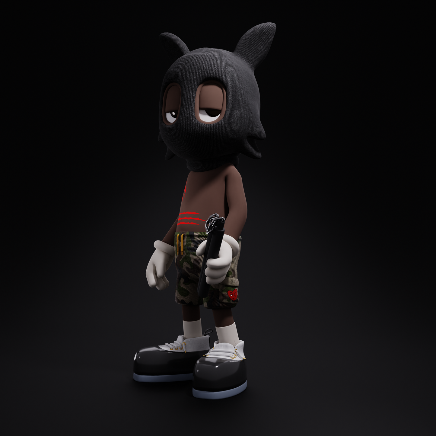 BAGMI "No Love Lost" Camo Shorts (Digital Download)